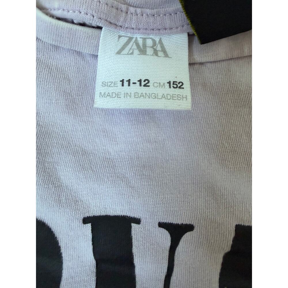 Zara Kids Purple Nirvana Short Sleeved 100% Cotton Graphic Band Tee Sz 11-12 - Picture 2 of 3